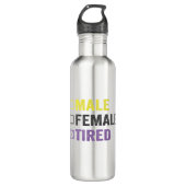 Grappige Aseksuele Transseksuele LGBT Pride Non-bi Waterfles (Voorkant)