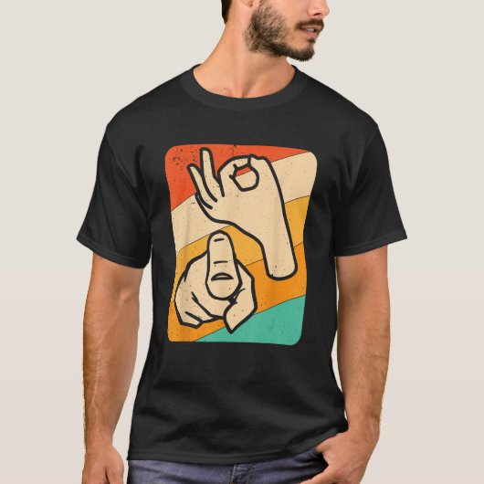 Grappige ASL Amerikaanse Gebarentaal, (expliciete) T-shirt (Voorkant)