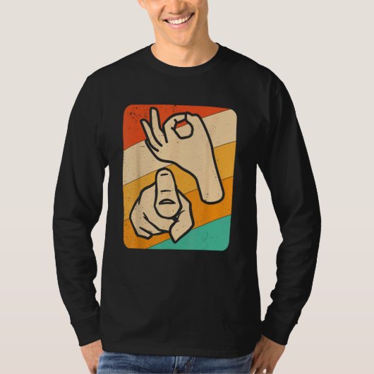 Grappige ASL Amerikaanse Gebarentaal, (expliciete) T-shirt (Voorkant)