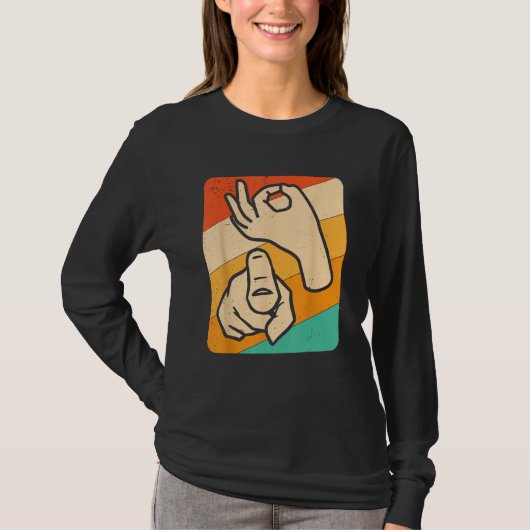 Grappige ASL Amerikaanse Gebarentaal, (expliciete) T-shirt (Voorkant)