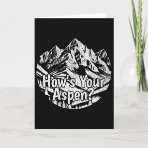 Grappige Aspen Colorado Ski Skisport Bergen Hoe's Kaart