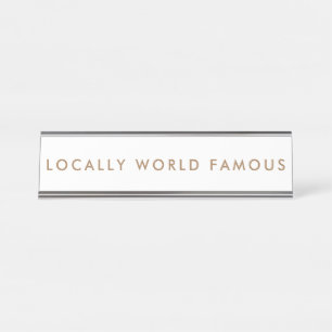 Grappige Aspiratie Minimalistische Moderne Naampla Bureau Naambordje