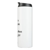 grappige Assepoester Glass Slipper gezegde Travel Thermosbeker (Geroteerd rechts)