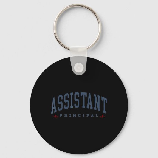 Grappige assistent-directeur Grappige schoolwerker Sleutelhanger (Voorkant)