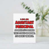 Grappige assistent directeur.. Zeer onwaarschijnli Briefkaart (Staand voorkant)