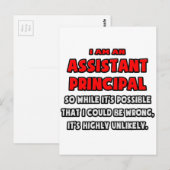 Grappige assistent directeur.. Zeer onwaarschijnli Briefkaart (Voorkant / Achterkant)
