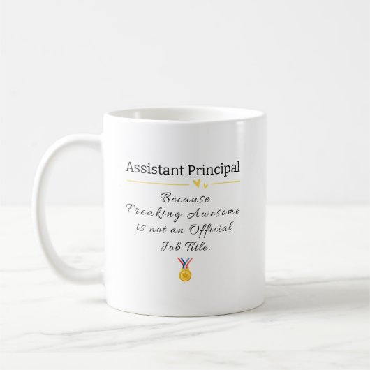 Grappige Assistent Hoofdfunctie Titel Koffie Mok (Links)