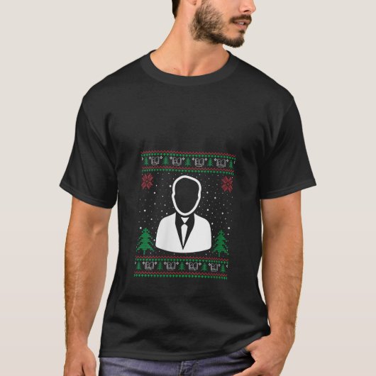 Grappige assistent Principal Santa Hat Lelijke Ker T-shirt (Voorkant)