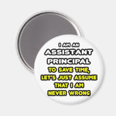 Grappige assistent Principal T-shirts Magneet (Voorkant / Achterkant)