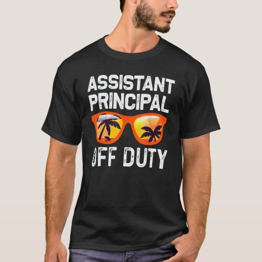 Grappige assistent schooldirecteur ontwerpen manne t-shirt (Voorkant)