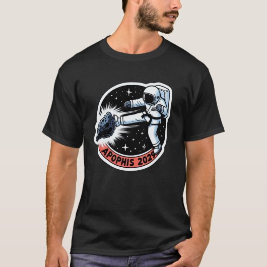 Grappige Asteroïde Apophis Karate Trap tegen Meteo T-shirt (Voorkant)