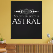 Grappige Astrale Project Quote Canvas Afdruk (Insitu (Woonkamer))