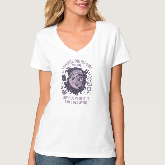 Grappige Astrologie Retrograde T-shirt voor Vrouwe (Voorkant)