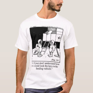 Grappige Astronaut Cartoon T-shirt