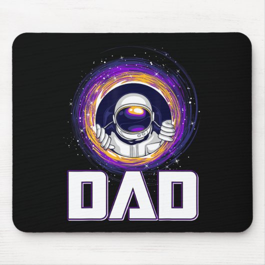 Grappige Astronaut Dad Outer Space Galaxy Lover Va Muismat (Voorkant)