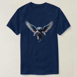 Grappige astronaut met engelenvleugels in de ruimt t-shirt