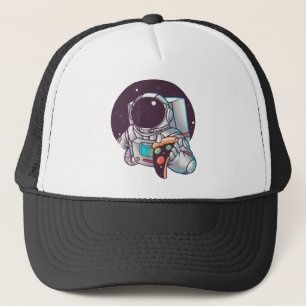 Grappige astronaut pizza melkweg cadeau, Pizza lie Trucker Pet
