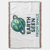 Grappige Astronaut Planeten Deken (Voorkant Verticaal)