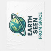 Grappige Astronaut Planeten Fleece Deken (Voorkant)