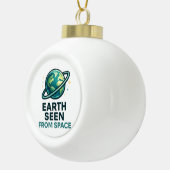 Grappige Astronaut Planeten Keramische Bal Ornament (Rechts)