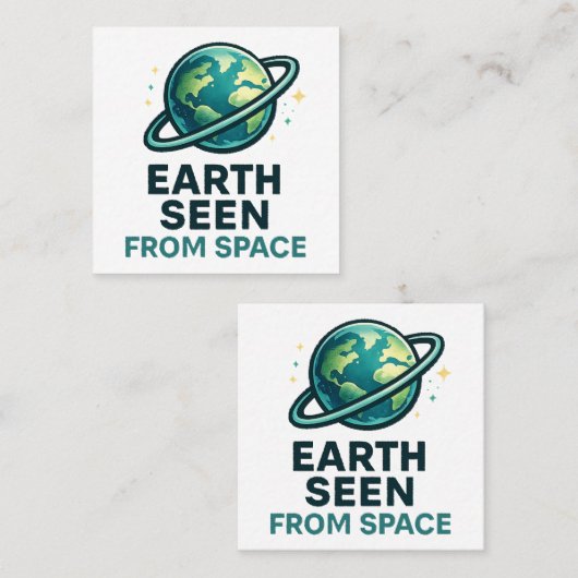 Grappige Astronaut Planeten Klantenkaartje (Voorkant / Achterkant)