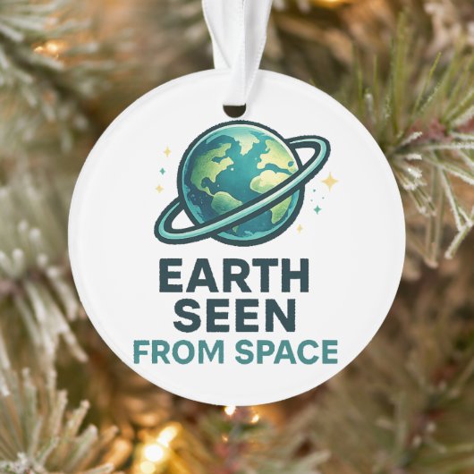 Grappige Astronaut Planeten Ornament (Boom)