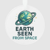 Grappige Astronaut Planeten Ornament (achterkant)