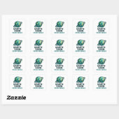 Grappige Astronaut Planeten Vierkante Sticker (Vel)