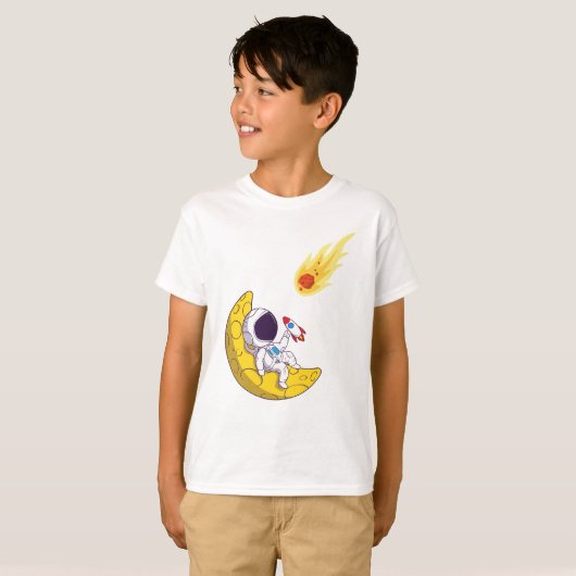 grappige astronaut t-shirt (Voorkant volledig)