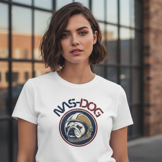Grappige astronautenhonden in de ruimte t-shirt