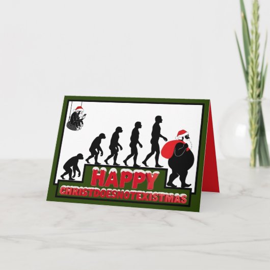 Grappige atheïstische kerstkaart kaart (Voorkant)