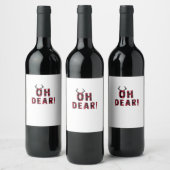 Grappige Attitude O Je Plaid Hert Creatief Design Wijn Etiket (Flessen)