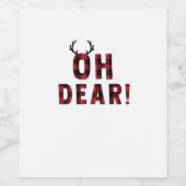 Grappige Attitude O Je Plaid Hert Creatief Design Wijn Etiket (Enkel label)