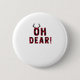 Grappige Attitude O Je Plaid Hert Creatief Ontwerp Ronde Button 5,7 Cm
