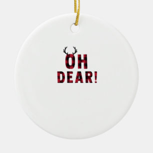 Grappige Attitude O Je Plaid Hert CreativeOrnament Keramisch Ornament