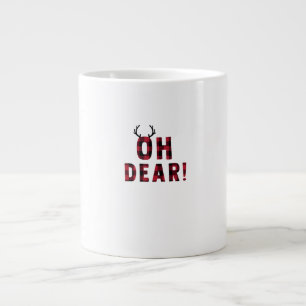 Grappige Attitude O Jee Geruite Herten Creatief On Grote Koffiekop