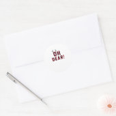 Grappige Attitude O Jee Geruite Herten Creatief On Ronde Sticker (Envelop)