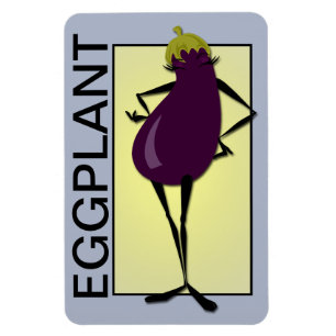 GRAPPIGE AUBERGINE DAME RECHTHOEKIGE FOTO MAGNEET
