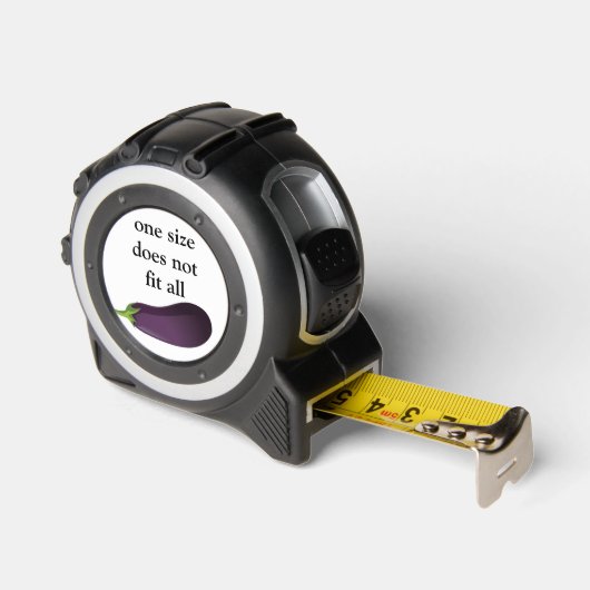 GRAPPIGE AUBERGINE één maat past niet allemaal Rolmaat (Hoek)