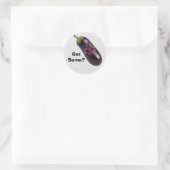 Grappige aubergine Sticker - Heb je wat? (Tas)