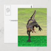Grappige Aucasaurus Brullende Prehistorische Dino  Briefkaart (Voorkant / Achterkant)