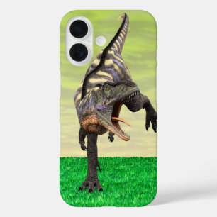 Grappige Aucasaurus Brullende Prehistorische Dino iPhone 16 Hoesje