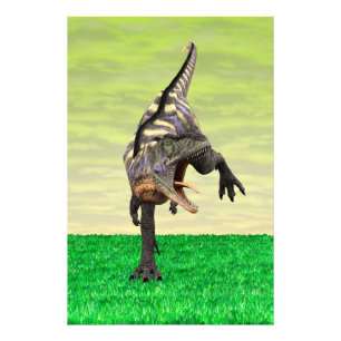 Grappige Aucasaurus Brullende Prehistorische Dino Foto Afdruk
