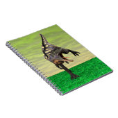 Grappige Aucasaurus Brullende Prehistorische Dino Notitieboek (Rechterzijde)