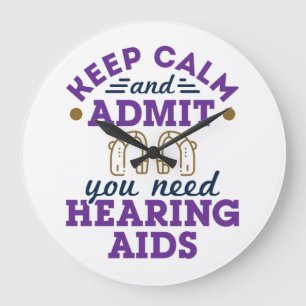 Grappige Audiologie Houd kalm Geef toe behoefte ge Grote Klok