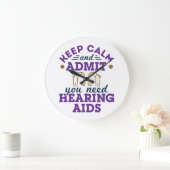 Grappige Audiologie Houd kalm Geef toe behoefte ge Grote Klok (Huis)