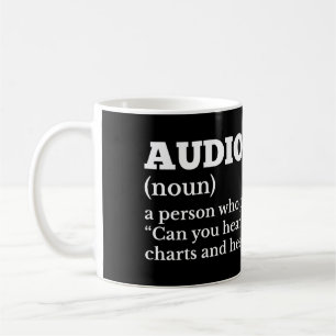 Grappige audioloog definitie koffiemok