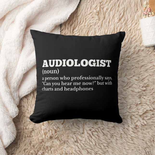 Grappige audioloog definitie kussen (Deken)
