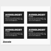 Grappige audioloog definitie rechthoekige sticker (Vel)