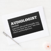Grappige audioloog definitie rechthoekige sticker (Envelop)